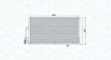 Конденсатор, система кондиціонування повітря MAGNETI MARELLI 350203861000
