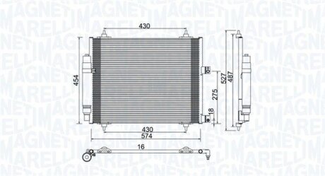Конденсатор, система кондиціонування повітря MAGNETI MARELLI 350203886000