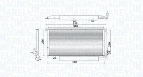 Конденсатор, система кондиціонування повітря MAGNETI MARELLI 350203922000