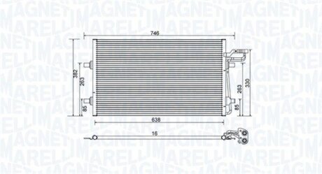 Конденсатор, система кондиціонування повітря MAGNETI MARELLI 350203934000