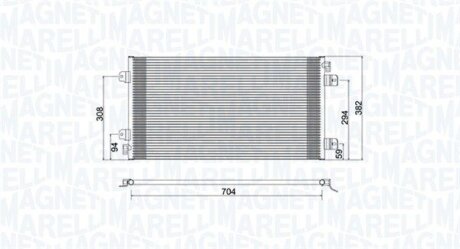 Конденсатор, система кондиціонування повітря MAGNETI MARELLI 350203941000