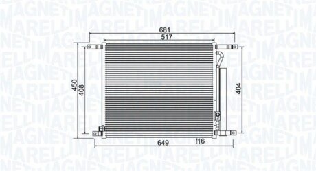 Конденсатор, система кондиціонування повітря MAGNETI MARELLI 350203966000