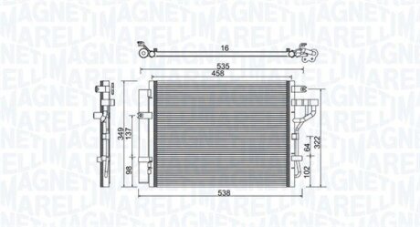 Конденсатор, система кондиціонування повітря MAGNETI MARELLI 350203981000