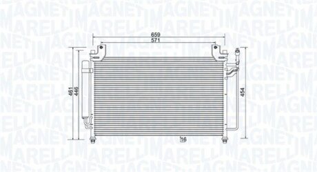 Конденсатор, система кондиціонування повітря MAGNETI MARELLI 350203990000