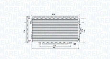 Конденсатор, система кондиціонування повітря MAGNETI MARELLI 350203998000