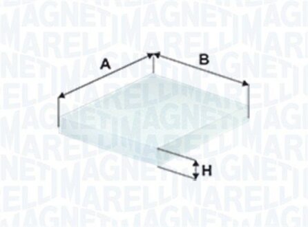 DB фільтр салону ML W166,C-class 205 11- MAGNETI MARELLI 350208065860
