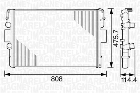 Акция Радіатор основний 3.0MJET 16V,2.3HDI 16V IVECO Daily E5 11-14, Daily E4 06-11 MAGNETI MARELLI 350213120900