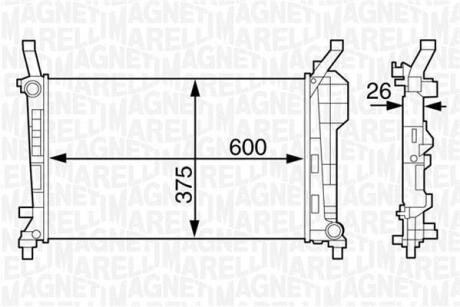 Радіатор охолоджування MAGNETI MARELLI 350213126200