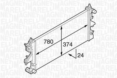 Радиатор воды MAGNETI MARELLI 350213127100