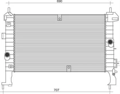 Радіатор охолоджування MAGNETI MARELLI 350213972000