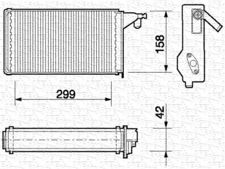 Радіатор пічки MAGNETI MARELLI 350218062000