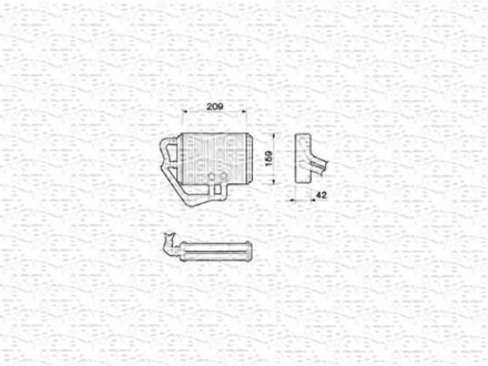 HEATER радіатор FIAT NUOVA PUNTO [] MAGNETI MARELLI 350218065000