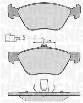 Гальмівні колодки, дискові MAGNETI MARELLI 363916060101