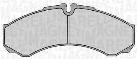 Комплект гальмівних накладок, дискове гальмо MAGNETI MARELLI 363916060283