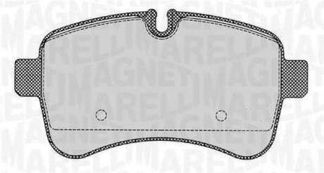 Комплект гальмівних накладок, дискове гальмо MAGNETI MARELLI 363916060284