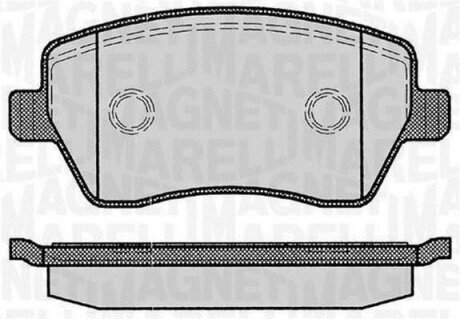 Гальмівні колодки, дискові MAGNETI MARELLI 363916060347
