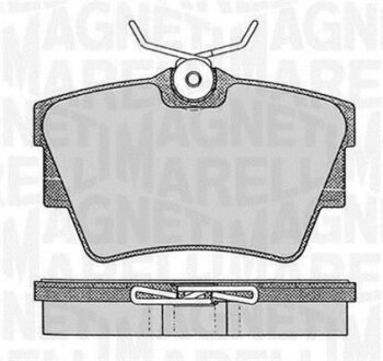 Комплект гальмівних накладок, дискове гальмо MAGNETI MARELLI 363916060370