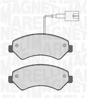 Гальмівні колодки, дискові MAGNETI MARELLI 363916060643