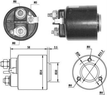 Тяговое реле, стартер (кор.код. AME0061) MAGNETI MARELLI 940113050061