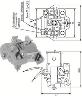 Втягуюче реле стартера MAGNETI MARELLI 940113050338