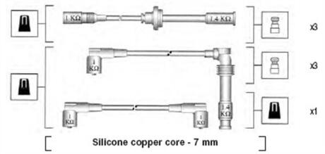 Комплект проводів запалення MAGNETI MARELLI 941045390524