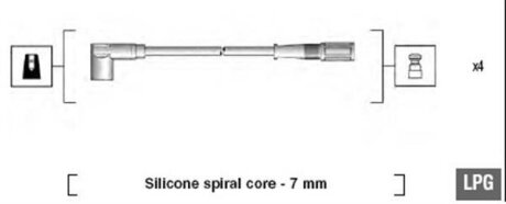Комплект проводов зажигания MAGNETI MARELLI 941095780616