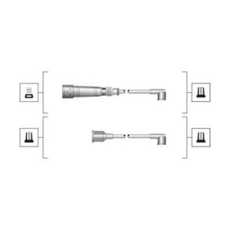 Комплект ізольованих проводів для свічок запалення MAGNETI MARELLI 941319170089