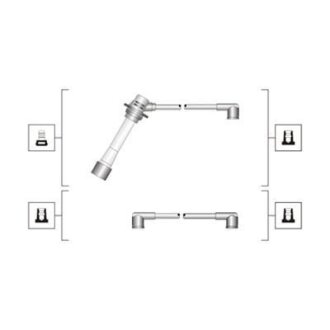 Комплект проводов зажигания MAZDA 323 (кор.код. MSQ0093) MAGNETI MARELLI 941319170093