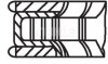 Кольца поршневые комплект MB W202/W203/W210/W163 95-/-06 2.3 R4 MAHLE / KNECHT 001 06 N1 (фото 3)