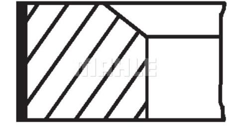 Комплект кілець поршневих з 3 шт. MAHLE / KNECHT 001 40 N1