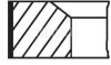 Комплект кілець поршневих з 3 шт. MAHLE / KNECHT 001 40 V1 (фото 1)