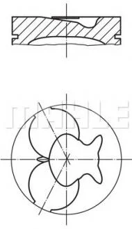 Поршень (діаметр 89,5мм, +0,50) MERCEDES, MULTICAR, PUCH, SSANGYONG MERCEDES O 100, O 405, UNIMOG, G (W461), SPRINTER 2-T (901, 902), SPRINTER 3-T (903), SPRINTER 4-T (904) MB-OM661-OM602.994 MAHLE / KNECHT 002 24 02