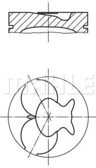 Поршень з кільцями комплект MAHLE / KNECHT 002 24 10