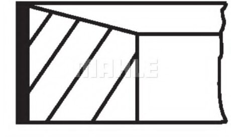 Кільця поршневі,комплект MAHLE / KNECHT 007 RS 00150 0N2