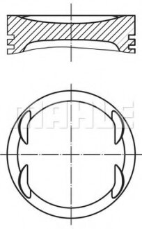Поршень OPEL 73,90 1,4 16V Z14XEP (Mahle) MAHLE / KNECHT 012 19 03 (фото 1)