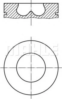 Поршень з кільцями FORD 90.4 TRANSIT 2.4 TDCI 2004- (MAHLE) MAHLE / KNECHT 013 PI 00107 002