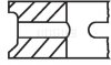Кольца поршневые FORD 73,94 1,3 OHV 92- (Mahle) MAHLE / KNECHT 014 53 N0 (фото 3)