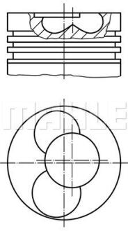 ПОРШЕНЬ 1-2 цил. MAHLE / KNECHT 028 20 00 (фото 1)