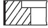 Комплект кілець поршневих з 3 шт. MAHLE / KNECHT 034 75 V2 (фото 1)