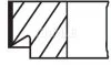 Кільця поршневі,комплект MAHLE / KNECHT 039 RS 00101 0N0 (фото 2)