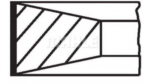 Кільця поршневі,комплект MAHLE / KNECHT 039 RS 00113 0N1