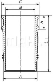 Гільза циліндра MAHLE / KNECHT 061 LW 00100 001