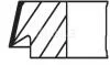 Комплект кілець на поршень MAHLE / KNECHT 081RS001060N0 (фото 2)