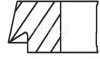 Комплект кілець поршневих з 3 шт. MAHLE / KNECHT 082 72 N1 (фото 2)