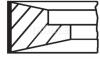 Кільця поршневі (1cyl) RVI, VOLVO MAHLE / KNECHT 099 RS 00127 0N0 (фото 1)