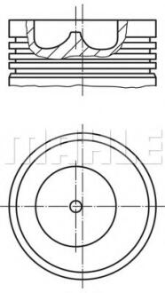 Поршень (BF4/BF6M1013) Euro 2 MAHLE / KNECHT 101 99 00 (фото 1)