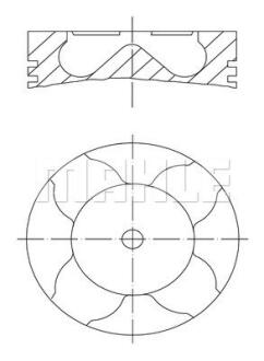 Поршень DAF MX 265. MX-13 265. MX 300. EURO 5 (Mahle) MAHLE / KNECHT 213 PI 00102 000