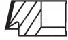 Кільця поршневі,комплект MAHLE / KNECHT 681 RS 00106 0N2 (фото 2)