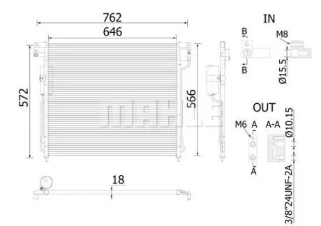 Конденсер кондиціонера MAHLE / KNECHT AC 138 000S
