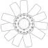 Крильчатка вентилятора MAHLE / KNECHT CFW78000P (фото 2)